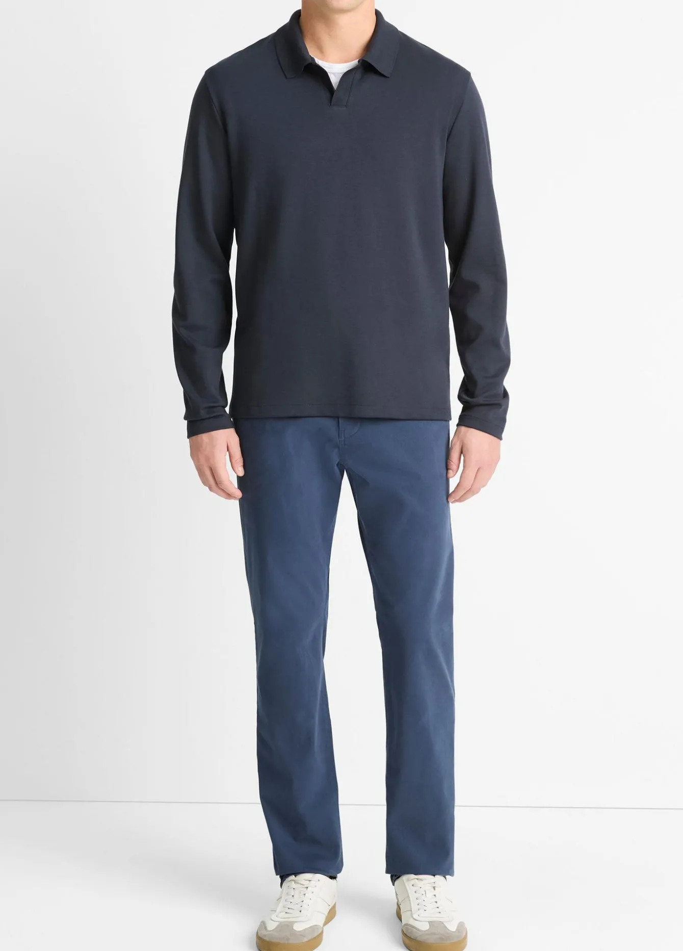 Milano Pima Cotton-Blend Johnny-Collar Shirt