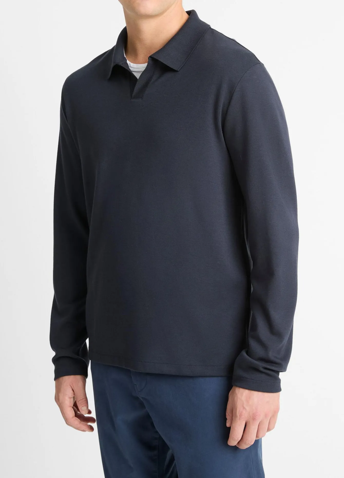 Milano Pima Cotton-Blend Johnny-Collar Shirt