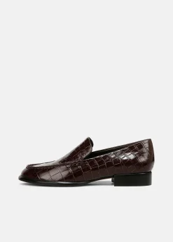 Naomi Croc-Embossed Leather Loafer