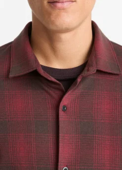 Ombré Plaid Cotton-Blend Shirt