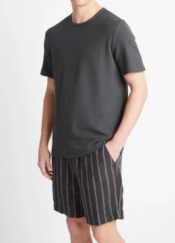 Pima Cotton Piqué Crew Neck T-Shirt