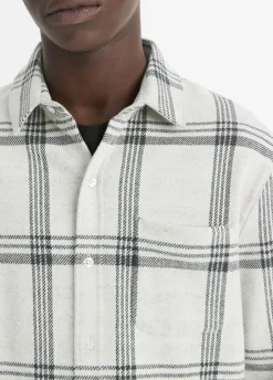 Plaid Cotton-Blend Shirt Jacket