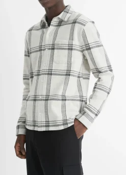 Plaid Cotton-Blend Shirt Jacket