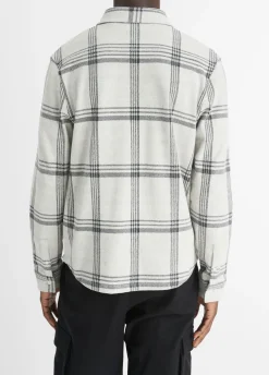 Plaid Cotton-Blend Shirt Jacket