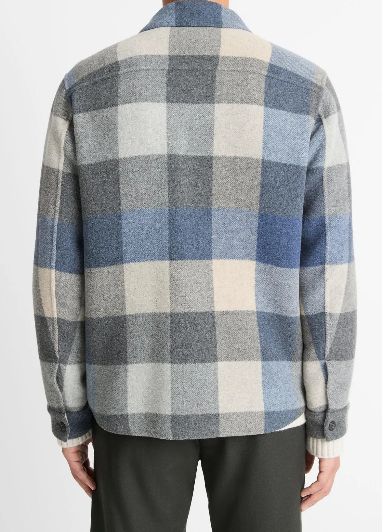 Plaid Italian Splittable Wool-Blend Shirt Jacket
