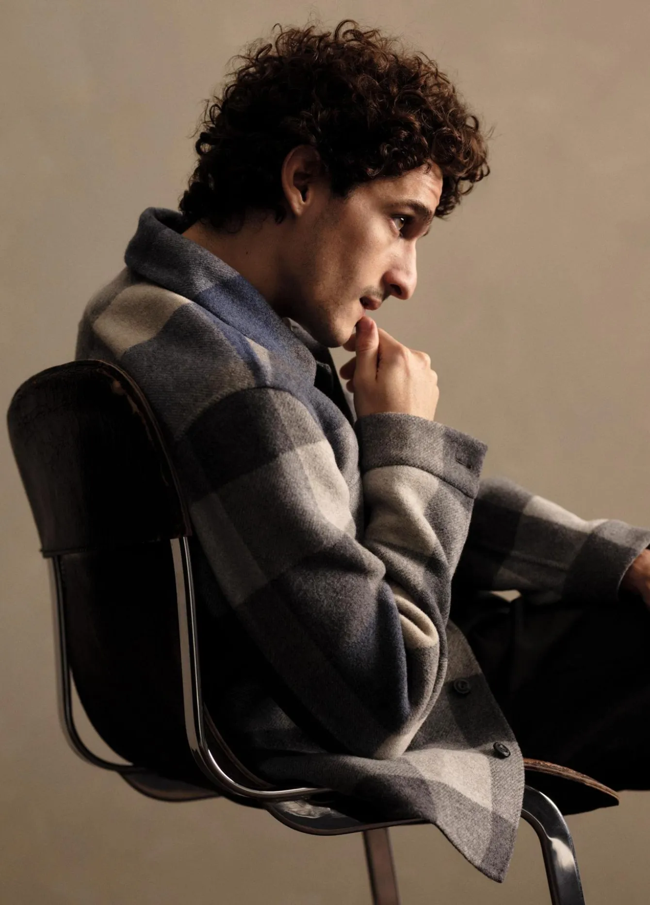 Plaid Italian Splittable Wool-Blend Shirt Jacket