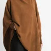 Plush Cashmere Funnel Neck Poncho