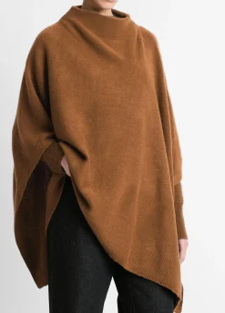 Plush Cashmere Funnel Neck Poncho