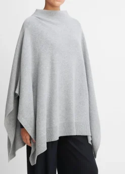 Plush Cashmere Funnel Neck Poncho