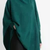 Plush Cashmere Funnel Neck Poncho