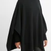 Plush Cashmere Funnel Neck Poncho