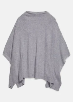Plush Cashmere Funnel Neck Poncho