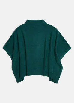 Plush Cashmere Funnel Neck Poncho