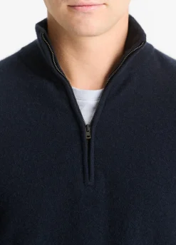 Plush Cashmere Quarter-Zip Sweater