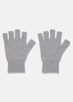 Plush Cashmere Rib-Knit Fingerless Glove