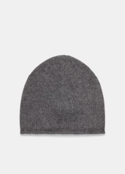 Plush Cashmere Rolled-Edge Beanie