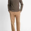 Plush Cashmere Thermal Johnny-Collar Sweater