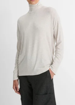 Relaxed Long-Sleeve Turtleneck Top