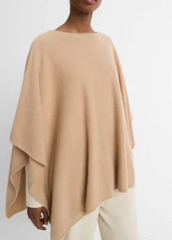 Reverse-Jersey Cashmere Boat-Neck Poncho