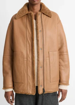 Reversible Plush Shearling Jacket