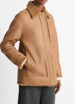 Reversible Plush Shearling Jacket