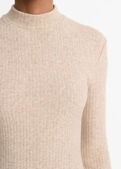Ribbed Long-Sleeve Short Dress