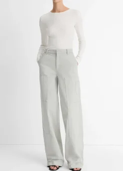 Ribbed Pima Cotton Long-Sleeve T-Shirt