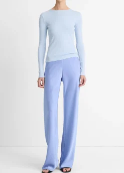 Ribbed Pima Cotton Long-Sleeve T-Shirt
