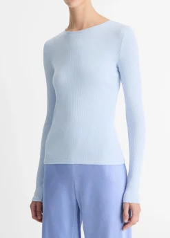 Ribbed Pima Cotton Long-Sleeve T-Shirt