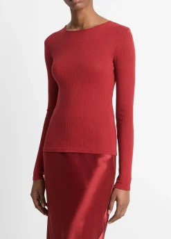 Ribbed Pima Cotton Long-Sleeve T-Shirt