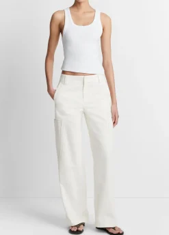 Ribbed Scoop-Neck Tank