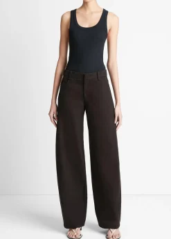 Ribbed Scoop-Neck Tank