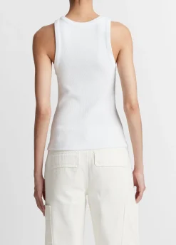 Ribbed Scoop-Neck Tank