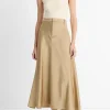 Satin A-Line Trouser Skirt