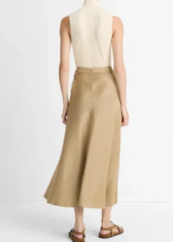 Satin A-Line Trouser Skirt