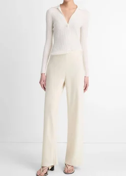 Satin High-Waist Bias Pant