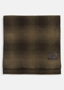 Shadow Plaid Double-Face Wool and Cashmere Scarf