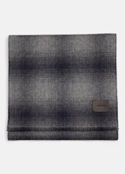 Shadow Plaid Double-Face Wool and Cashmere Scarf
