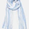 Sheer Stripe Wool-Blend Scarf