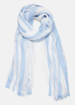 Sheer Stripe Wool-Blend Scarf