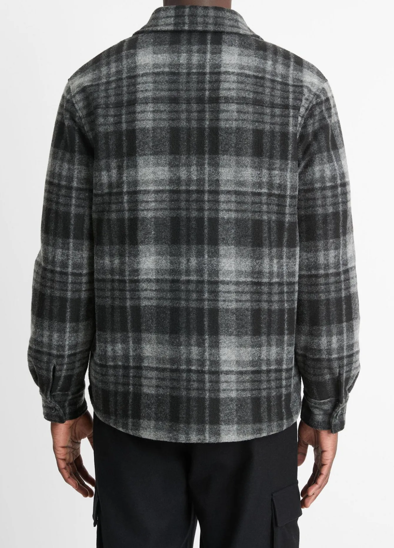 Sherpa-Lined Plaid Shirt Jacket