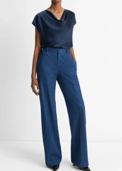 Silk Cowl-Neck Blouse