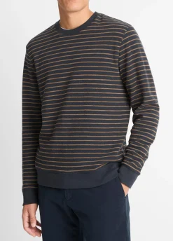 Slub Stripe Cotton-Blend Long-Sleeve T-Shirt