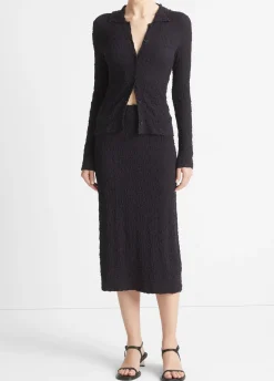 Smocked Long-Sleeve Button-Front Shirt