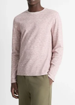 Space-Dye Cotton-Blend Long-Sleeve T-Shirt