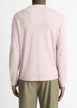 Space-Dye Cotton-Blend Long-Sleeve T-Shirt