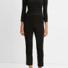 Stretch Suede Split Hem Crop Legging