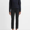 Stretch Suede Split Hem Crop Legging