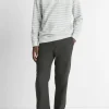 Striped Sueded Cotton Quarter-Zip Pullover