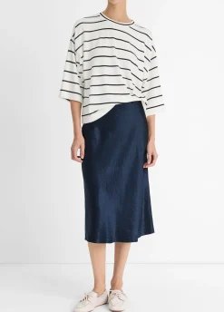 Striped Wide-Sleeve T-Shirt